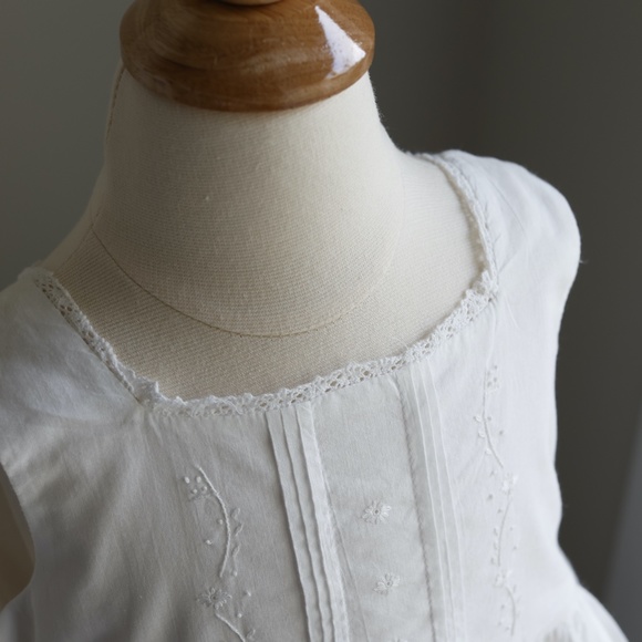 Strasburg Dress White 100% Cotton Beach Portrait Summer Vacation Embroidery Lace - Picture 2 of 7